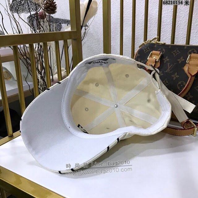 Chanel女士帽子 香奈兒線條珍珠棒球帽鴨舌帽  mm1112